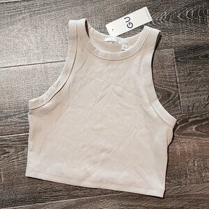 Gu ribbed Cropped Tank Top